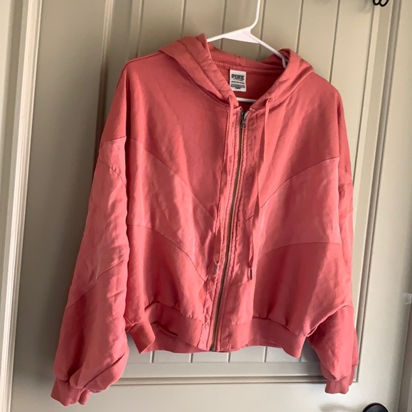 PINK Victoria secret jacket with hoodie - Picture 1 of 4